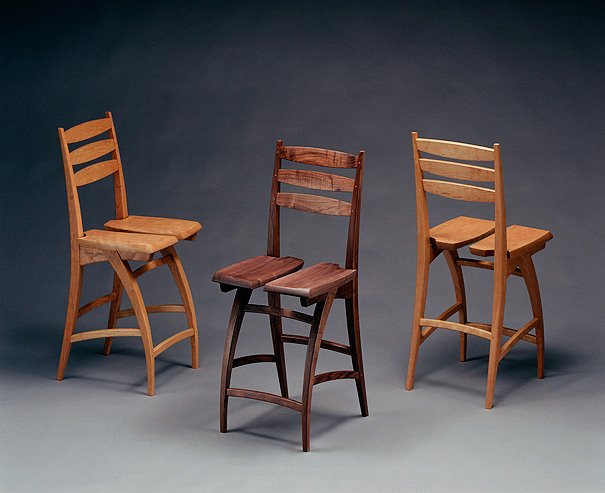 Walnut or Cherry Stools